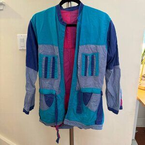 Handmade Japanese Reversible Kimono Cotton Work Jacket